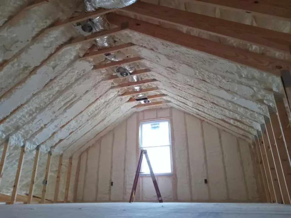 Spray foam roofing application for Crawl Space Insulation project in Tillamook